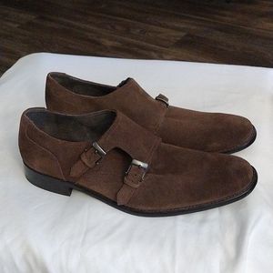 John Varvatos Brown suede dress shoes